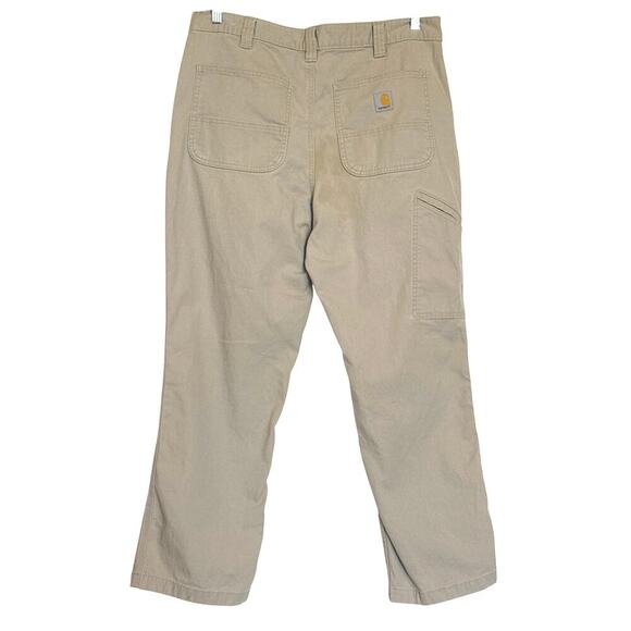 Carhartt Mens Rugged Flex Relaxed Fit Canvas Work Pant 36x30 Tan - Picture 3 of 12